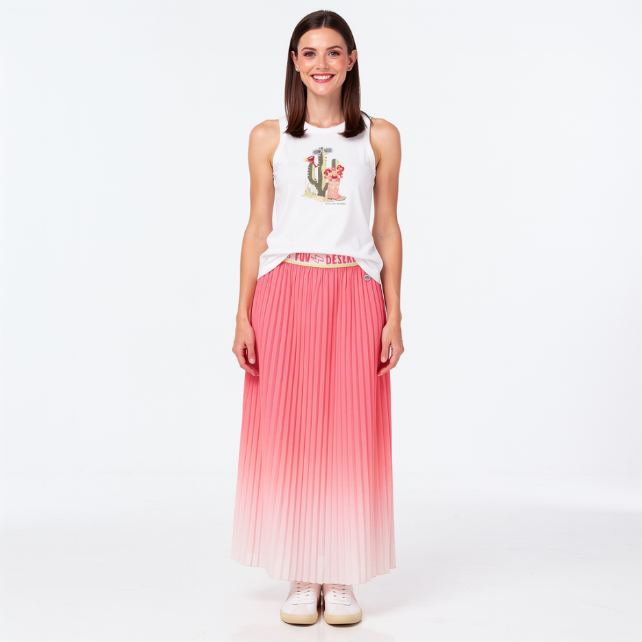 Marc Cain Sport - Feinripp-Top mit Print