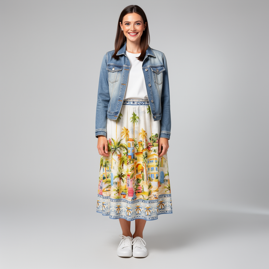 Princess - Midirock mit Print