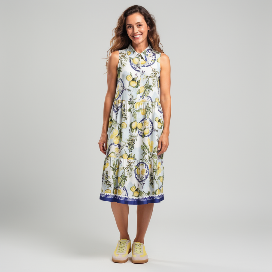 Marc Cain - Hemdblusenkleid mit Print