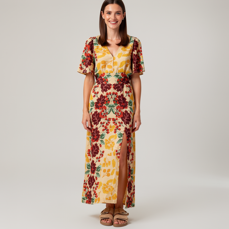 Ange - Maxikleid mit Print