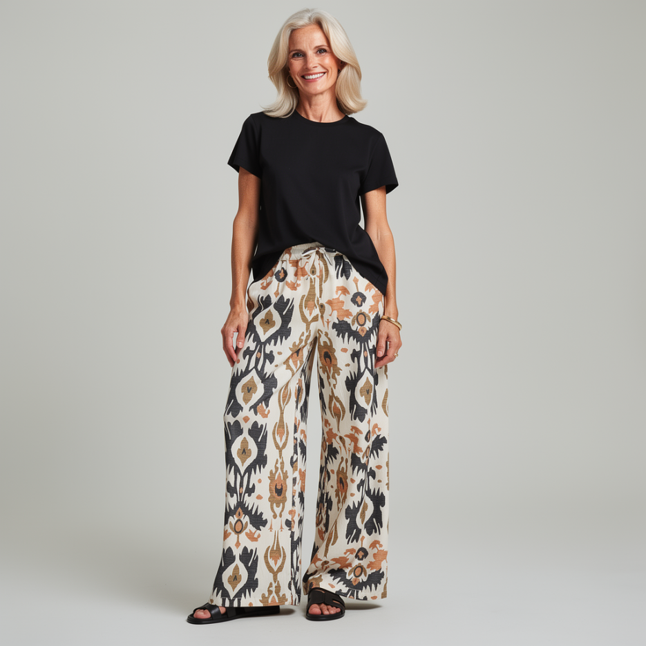 Rena Marx - Wide Leg Hose mit Print