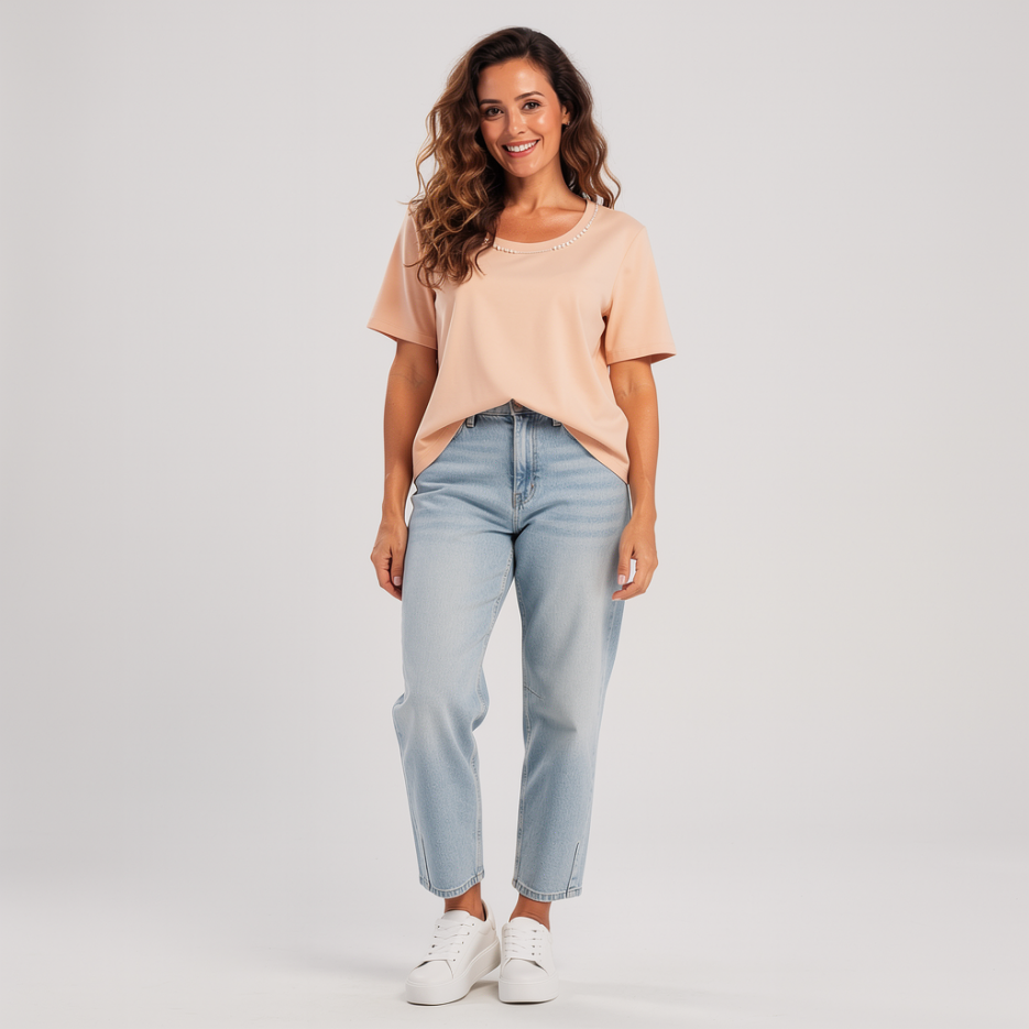 Monari - Shirt mit Ausschnittdetail
