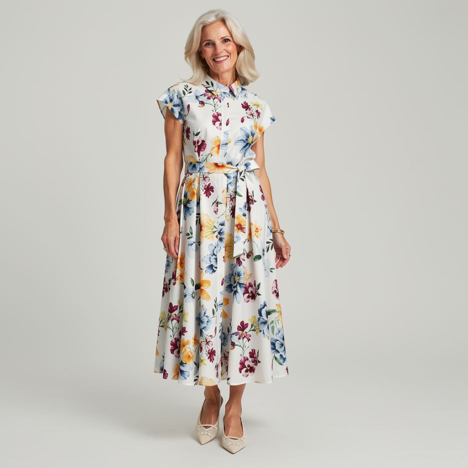 Rena Marx - Hemdblusenkleid mit Gürtel