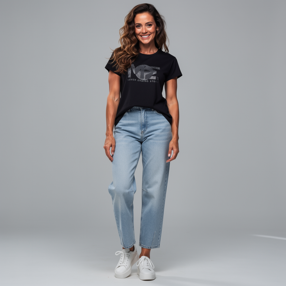 Monari - Shirt mit Strassbesatz