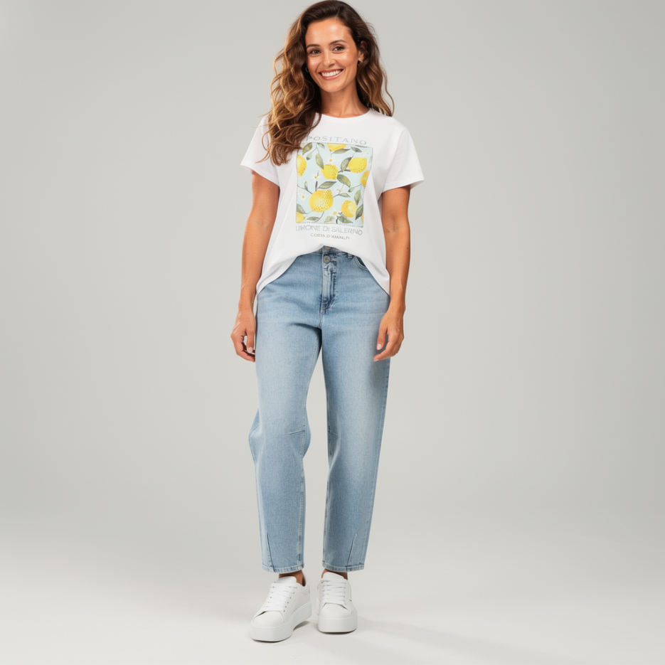 Oui - T-Shirt mit Frontprint