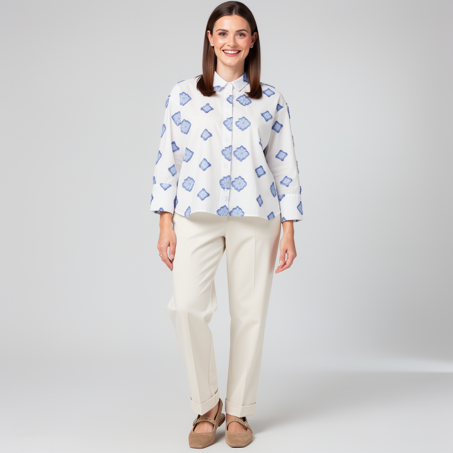 Rossana Diva - Bluse mit Stickereien