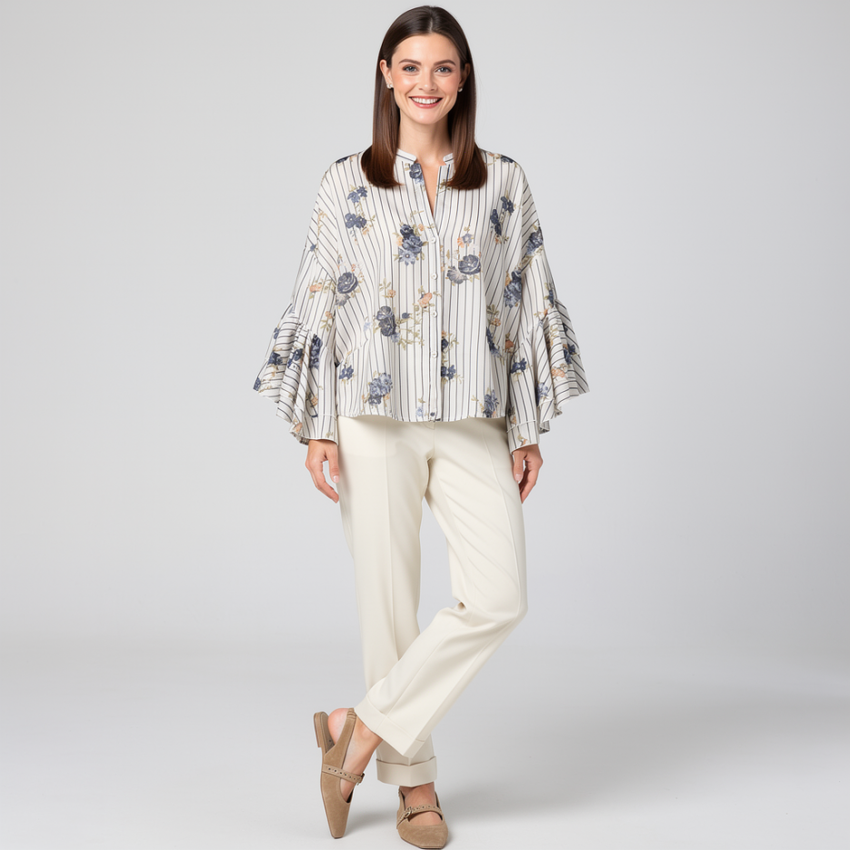 Nevada Love - Bluse mit Volantärmeln