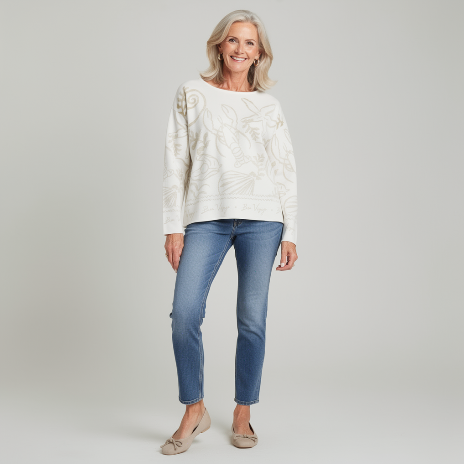 Chelsea Rose - Pullover mit Inside-out-Print