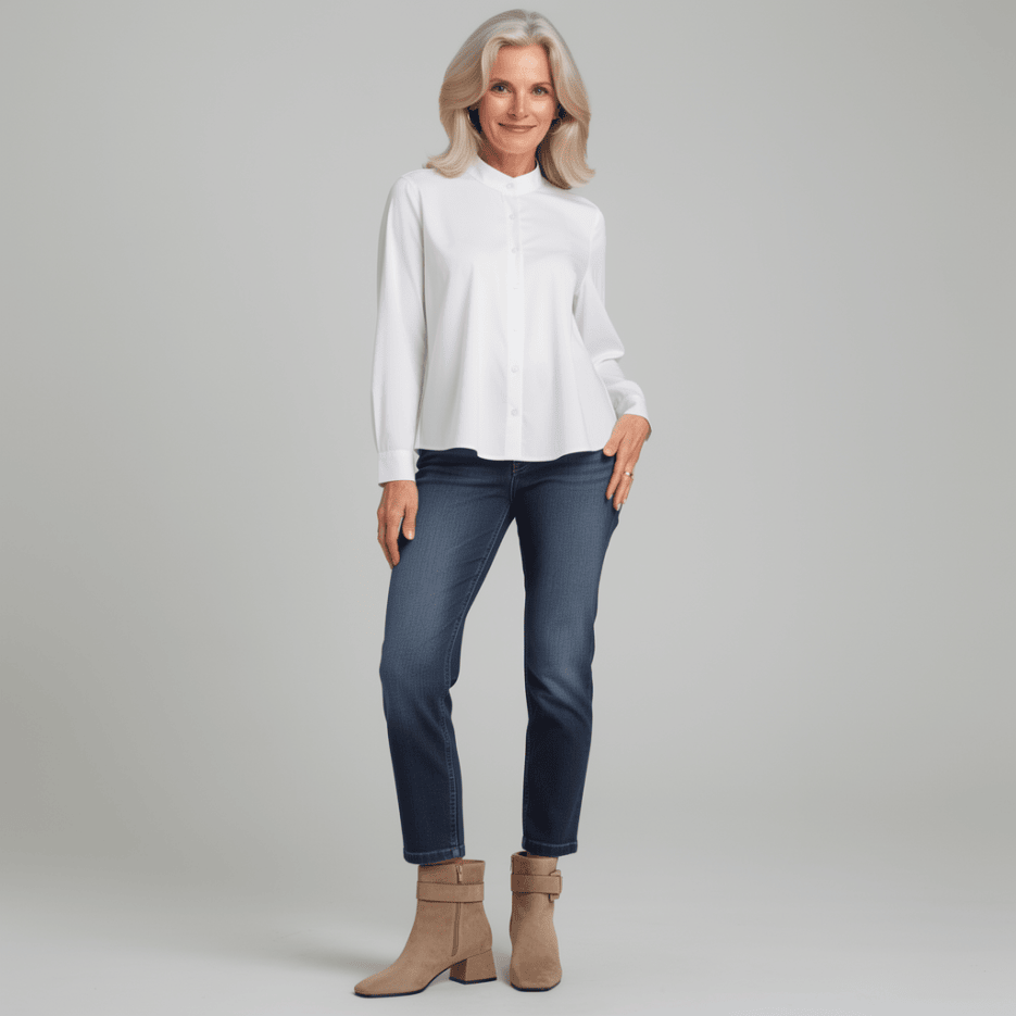 Rossana Diva - Bluse mit Stehkragen