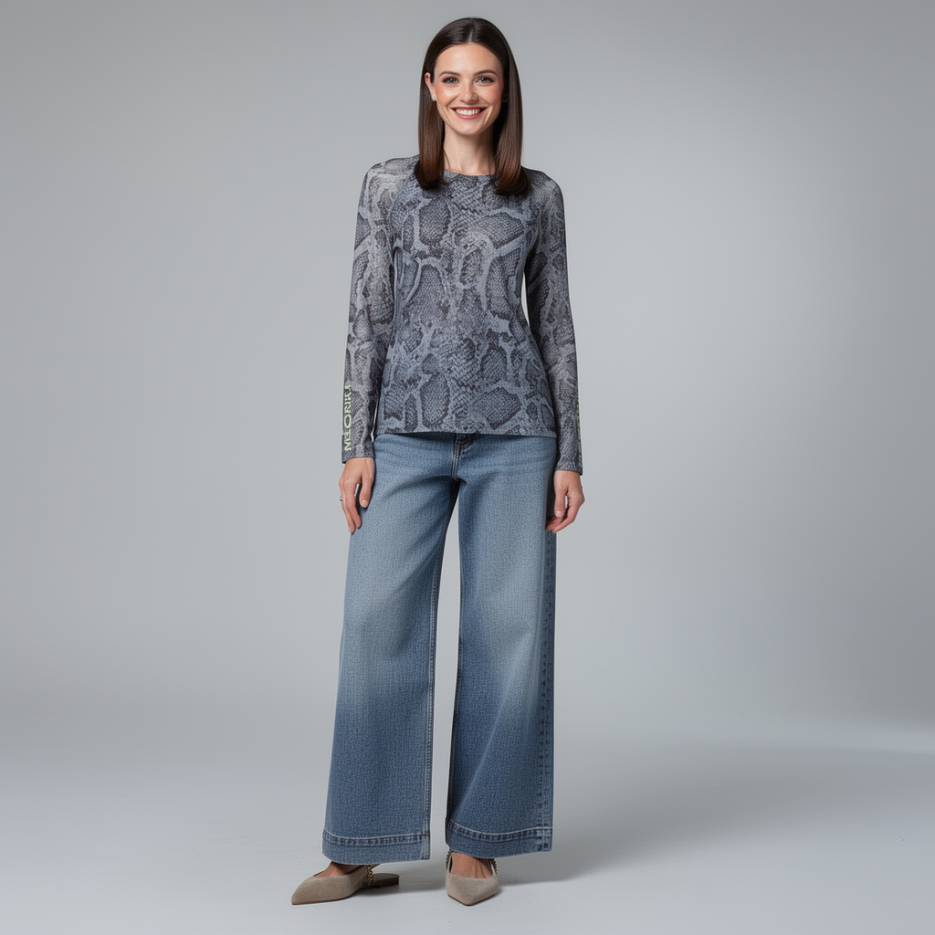 Marc Cain Sport - Meshshirt mit Print