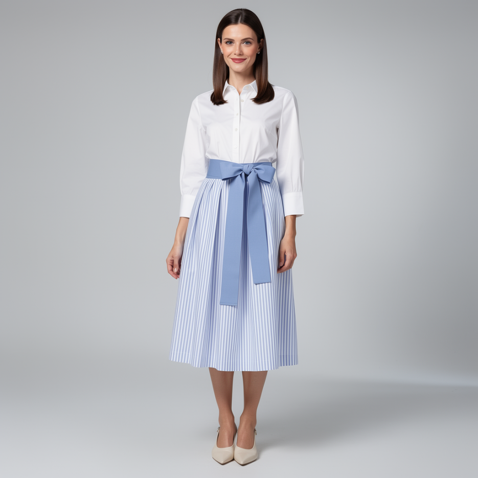 La Camicia - Hemdblusenkleid mit Bindegürtel