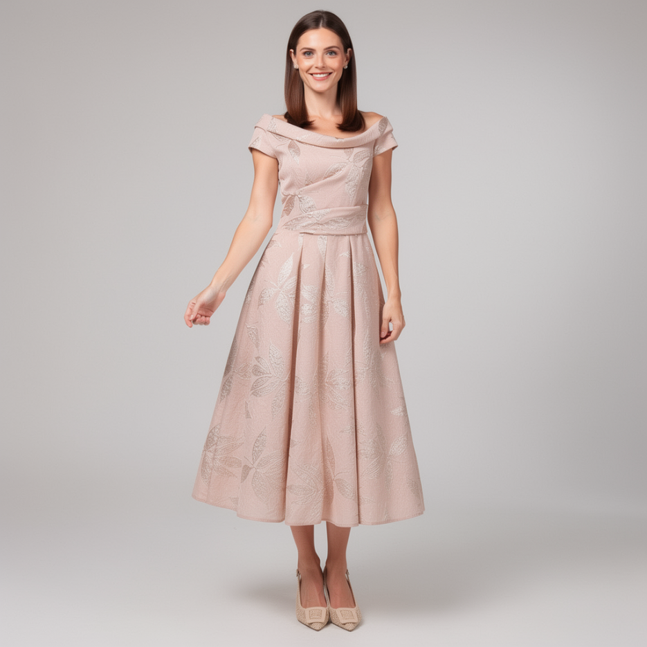 Talbot Runhof - Cocktailkleid aus Metallic-Jacquard