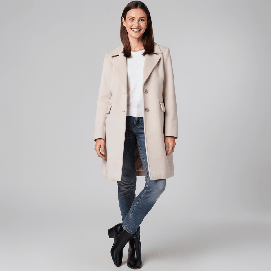 Kaos Jeans - Wollmantel mit Revers