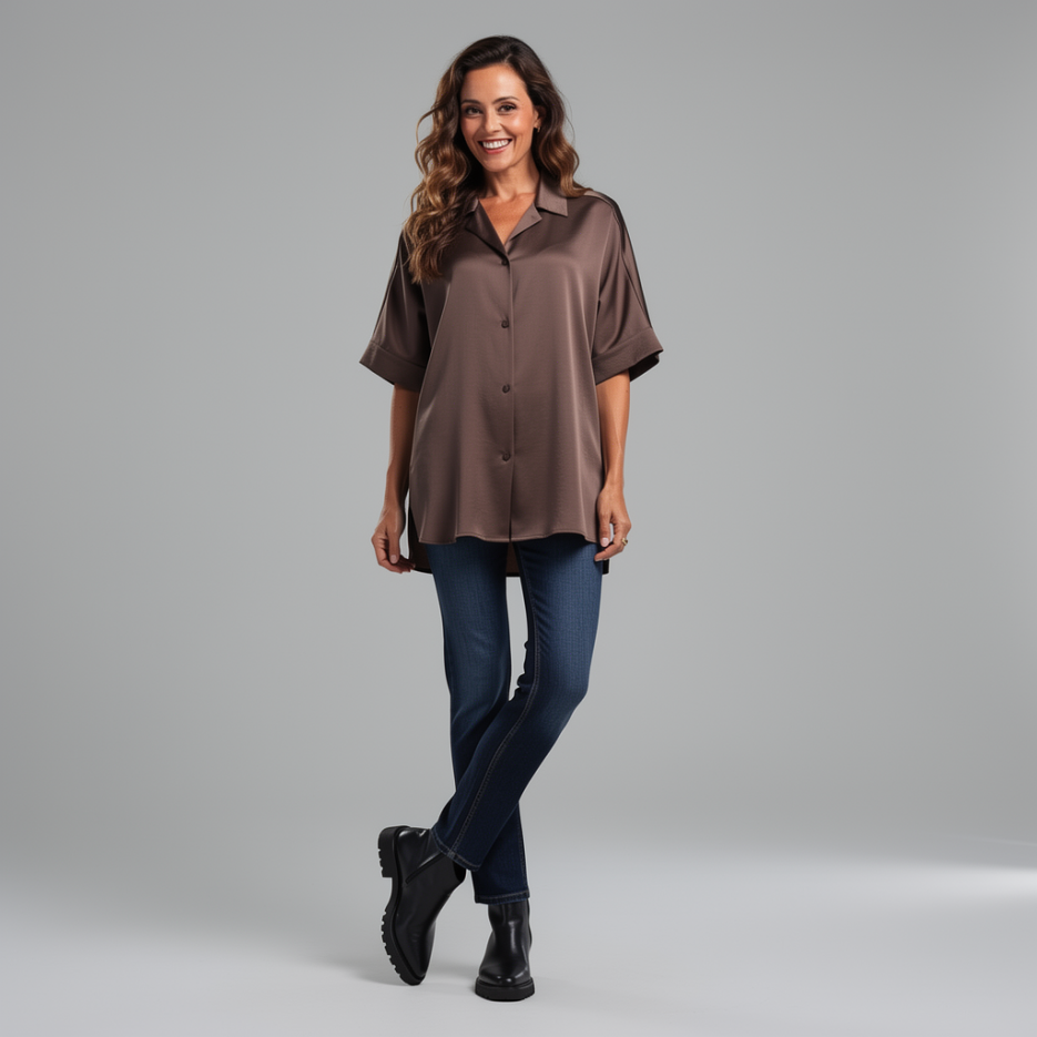 Riani - Satinbluse im Oversized Fit