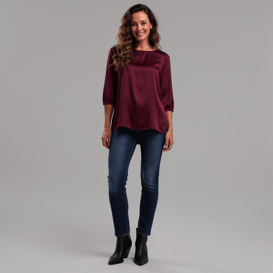 Marc Cain - Seidenbluse mit 3/4 Arm