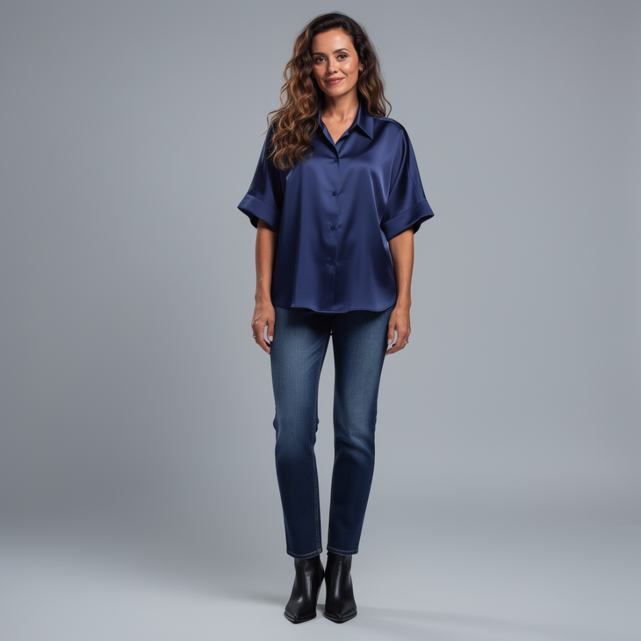 Riani - Satinbluse im Oversized Fit