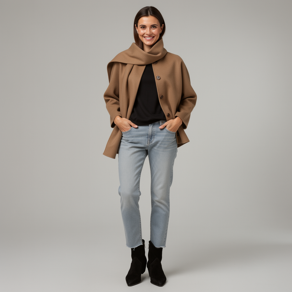 Luisa Cerano - Wolljacke mit Schal