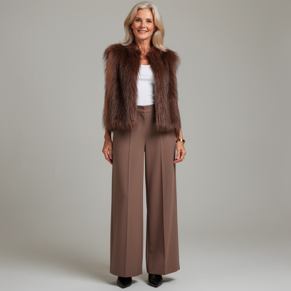 Luisa Cerano - Weste in Fell-Optik