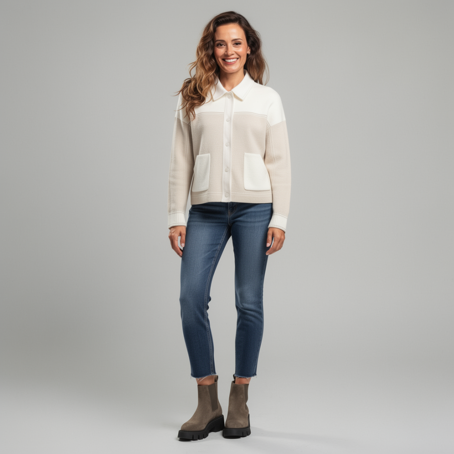 Marc Cain Sport - Strickjacke mit Denim-Details