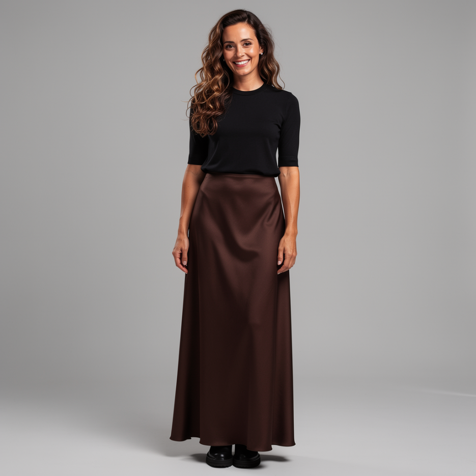 Luisa Cerano - Maxirock aus Satin
