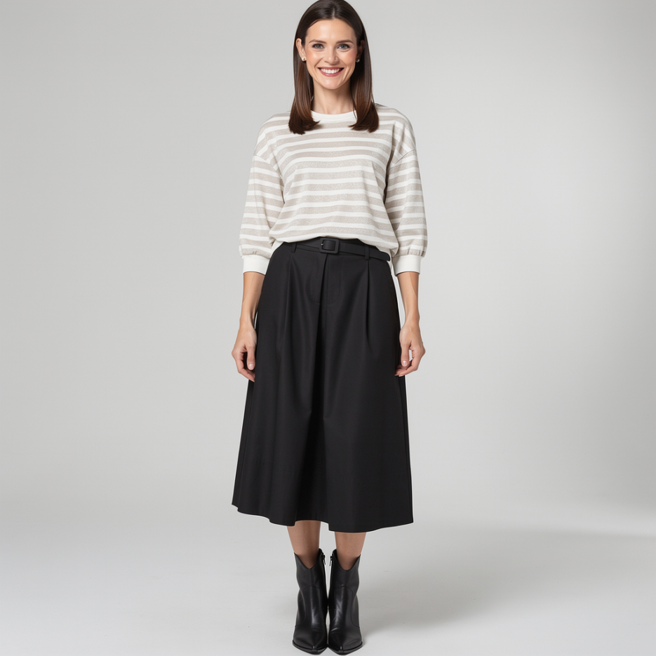 Marc Cain Sport - Shirt mit Lurex-Streifen