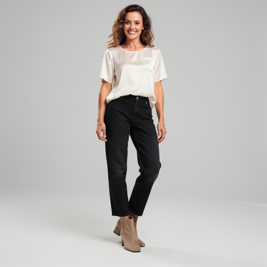 Marc Cain - Blusenshirt aus Seiden-Jersey