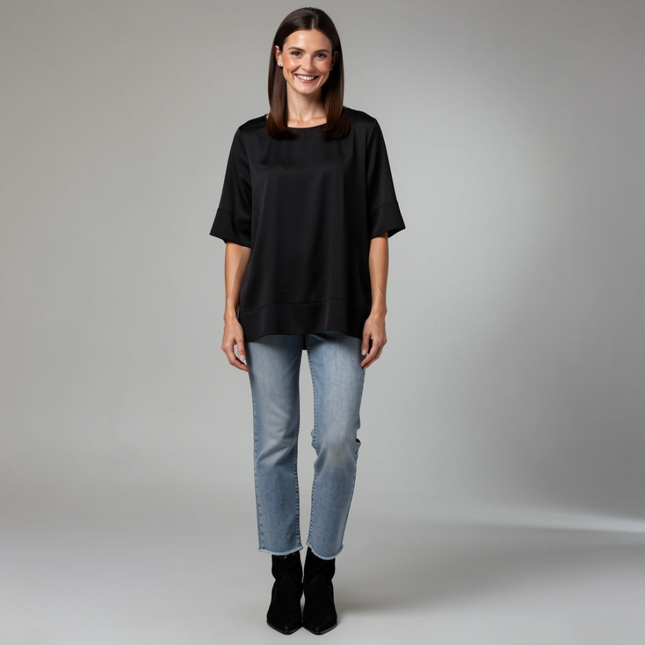 The Mercer - Blusenshirt aus Stretchseide
