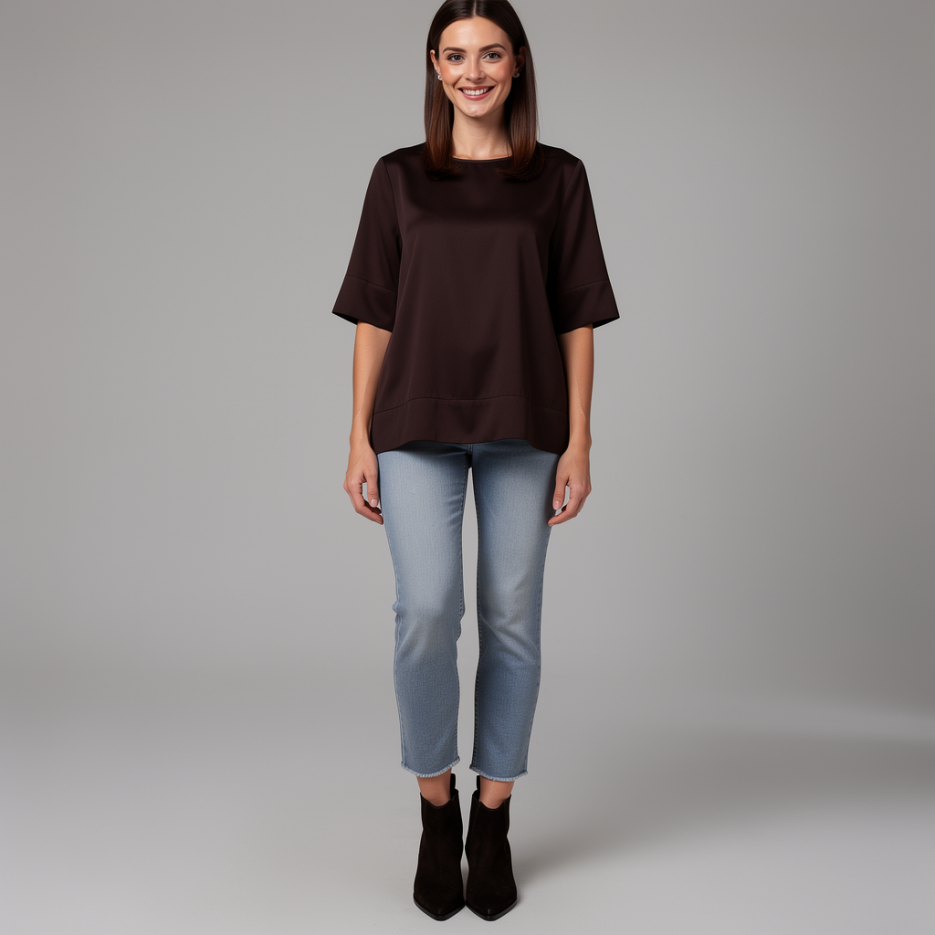 The Mercer - Blusenshirt aus Stretchseide
