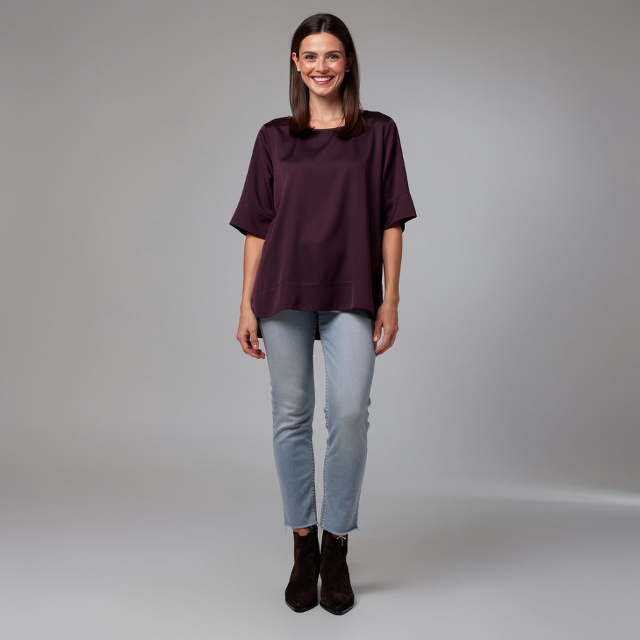The Mercer - Blusenshirt aus Stretchseide