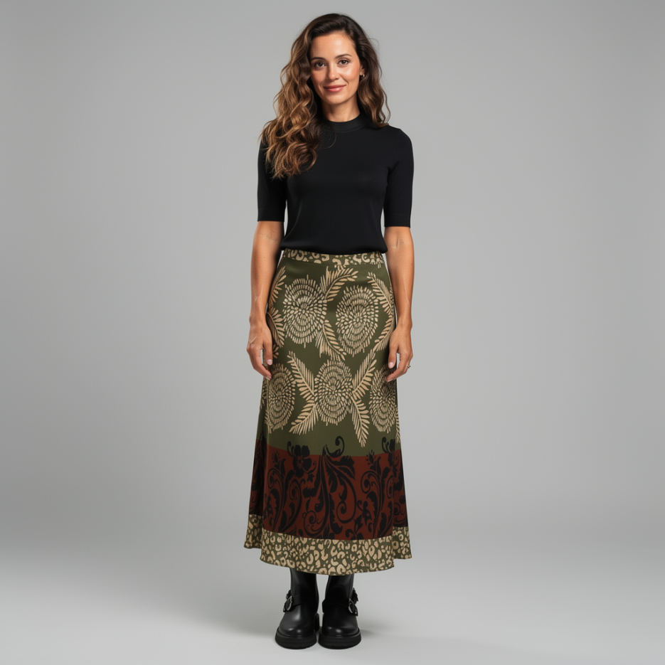 Luisa Cerano - Satinrock mit Print