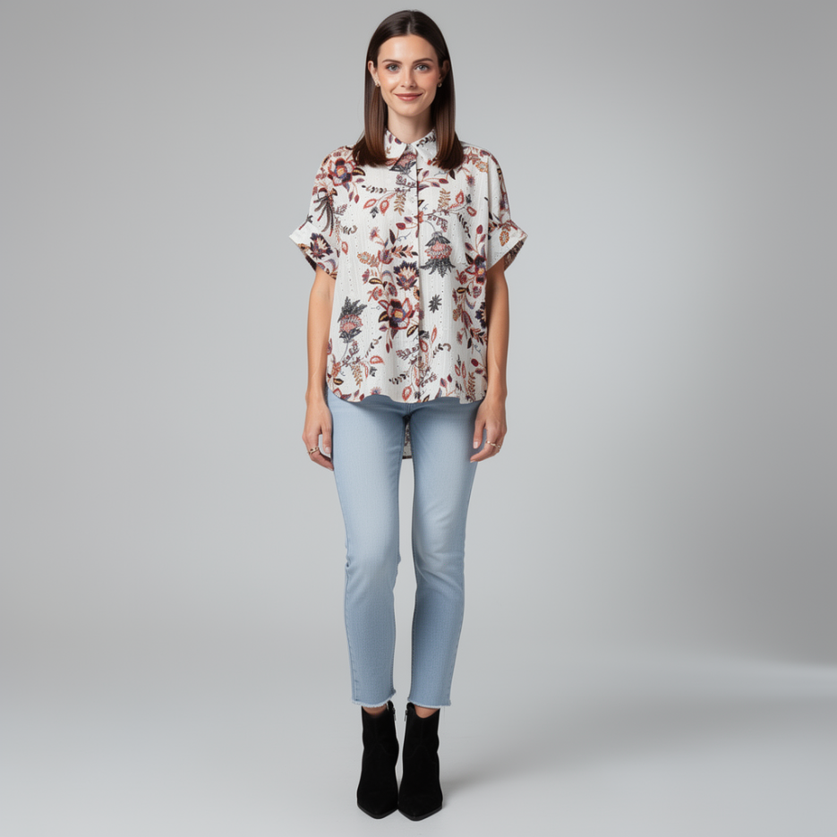 Nevada Love - Oversized Bluse mit Print