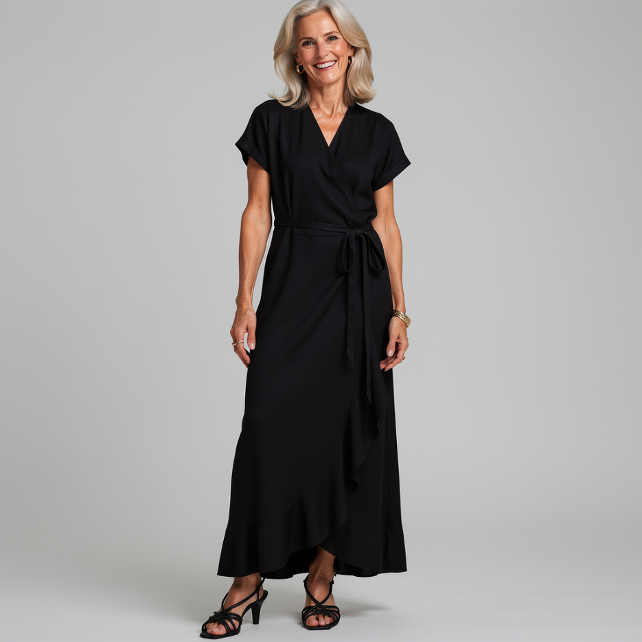Angela Davis - Wickelkleid aus Leinen-Mix
