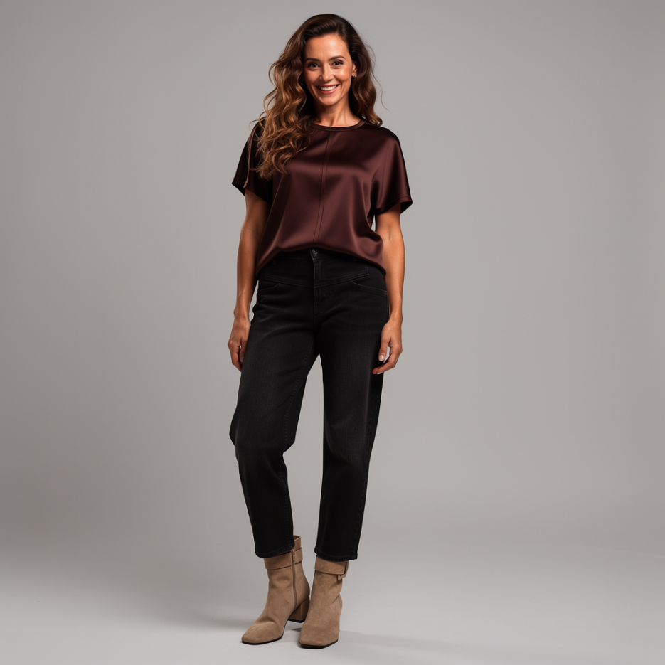 Luisa Cerano - Blusenshirt aus Satin