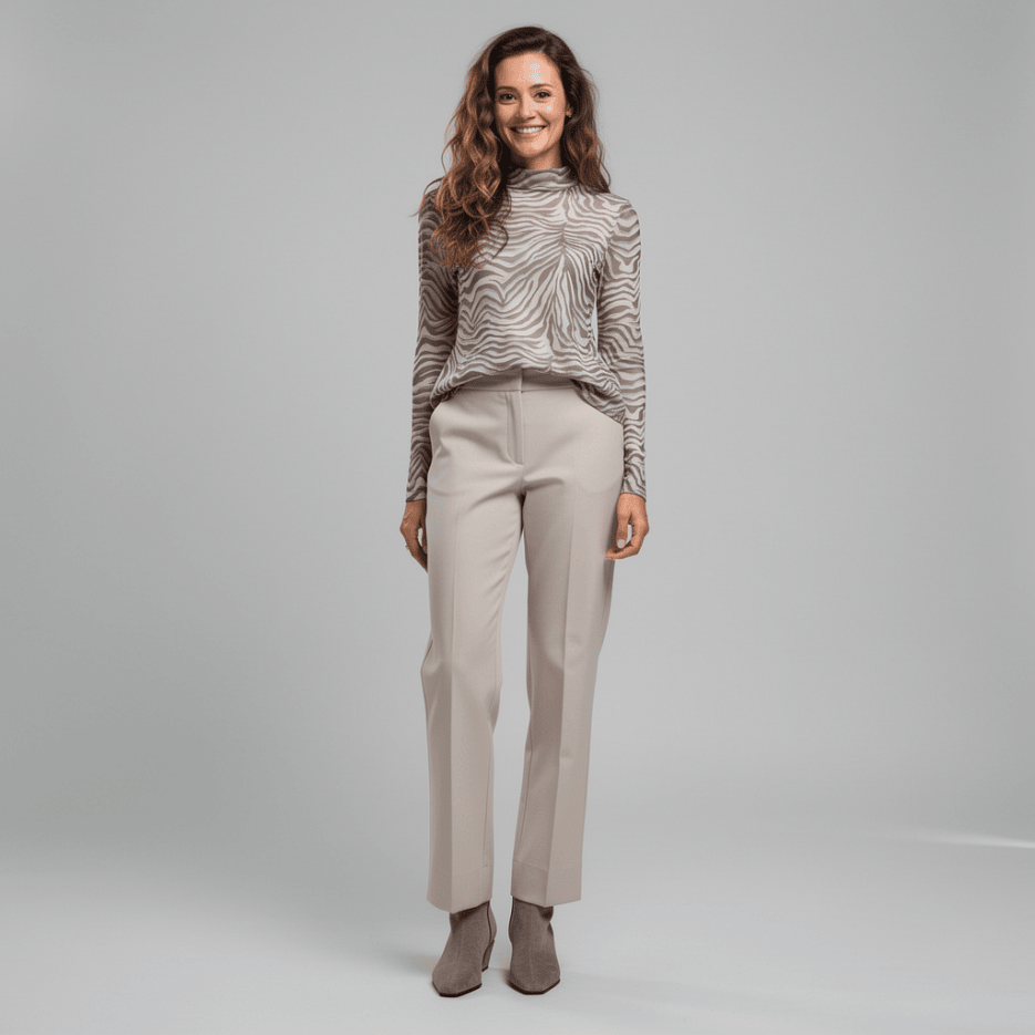 Peserico - Slim Fit Hose mit Bügelfalte
