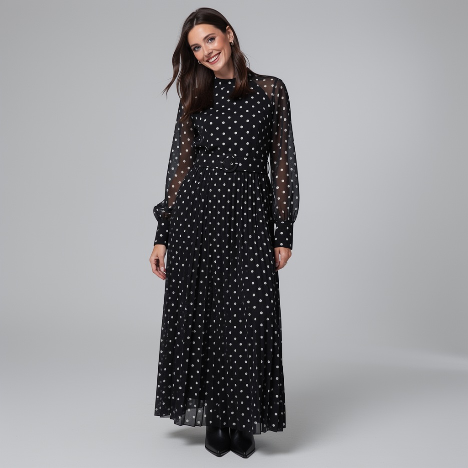 Van Laack - Maxikleid mit Punkten