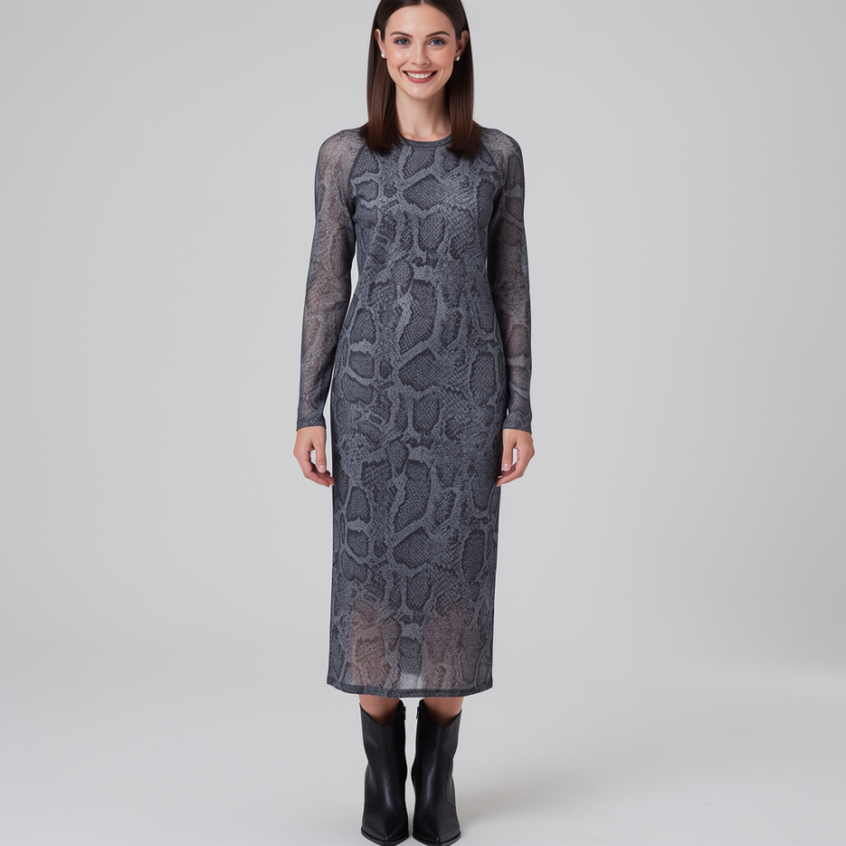 Marc Cain Sport - Meshkleid mit Print