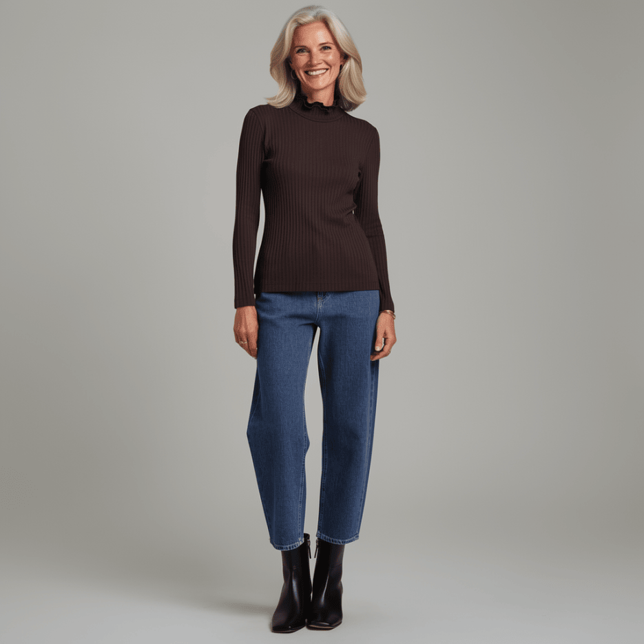 Zaida - Longsleeve aus Ripp-Jersey