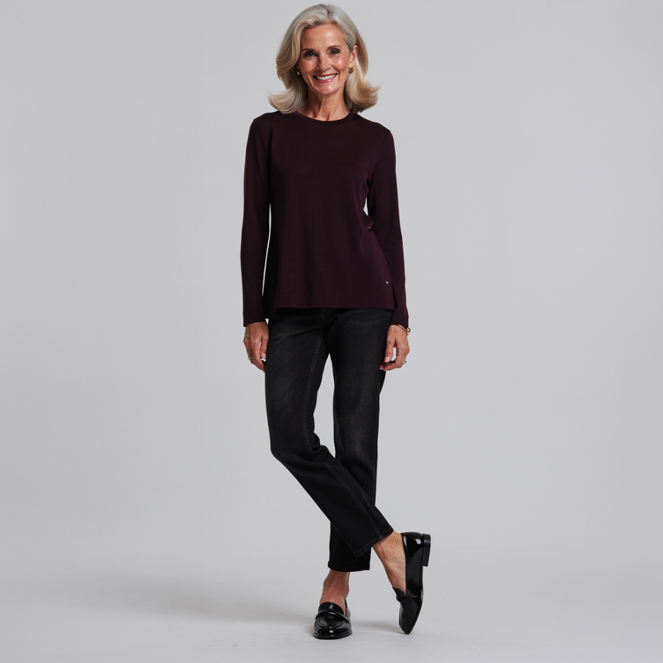 Windsor - Langarmshirt aus Wolljersey
