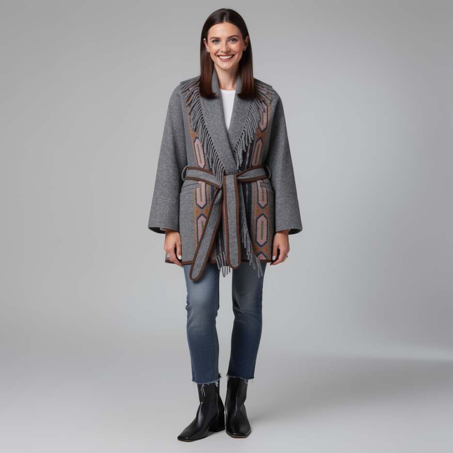Bazar Deluxe - Wolljacke mit Fransen