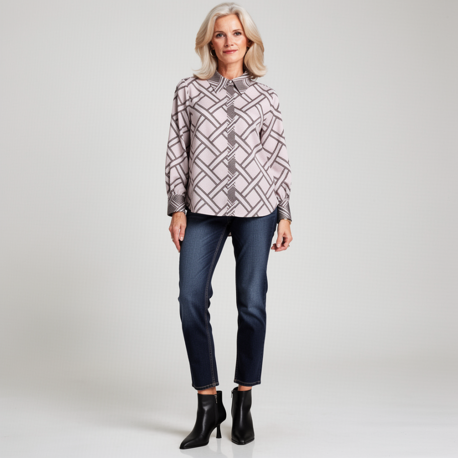 Rena Marx - Hemdbluse mit Print