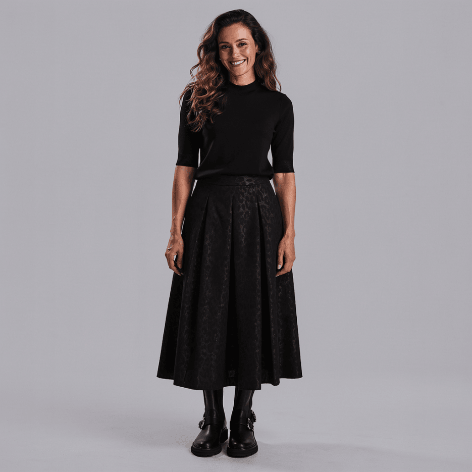 Sem Per Lei - Maxirock aus Leo-Jacquard