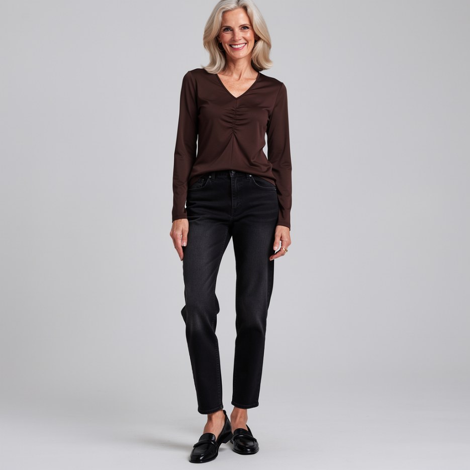 Marc Cain - Langarmshirt mit Raffung
