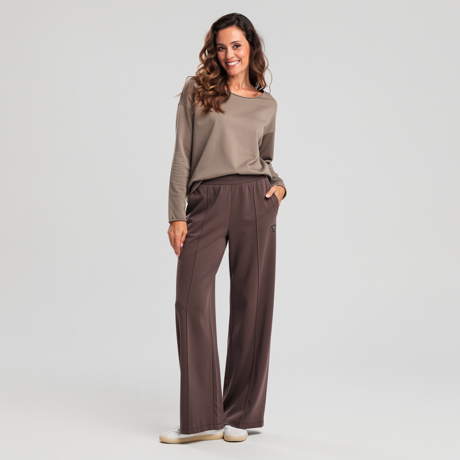Athleisure - Weite Hose mit Teilungsnaht