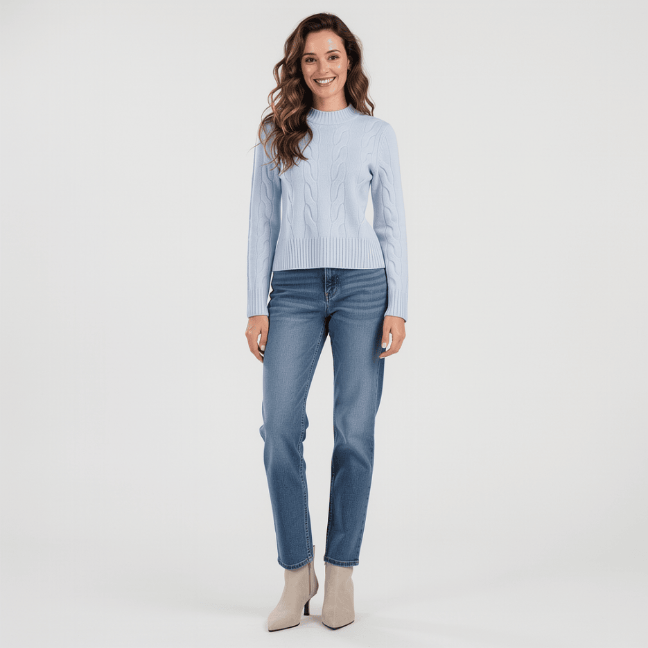 Rena Marx - Kaschmirpullover mit Zopfmuster