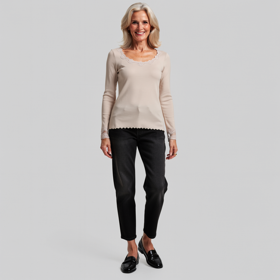 Hearts&amp;More - Langarmshirt mit Spitze