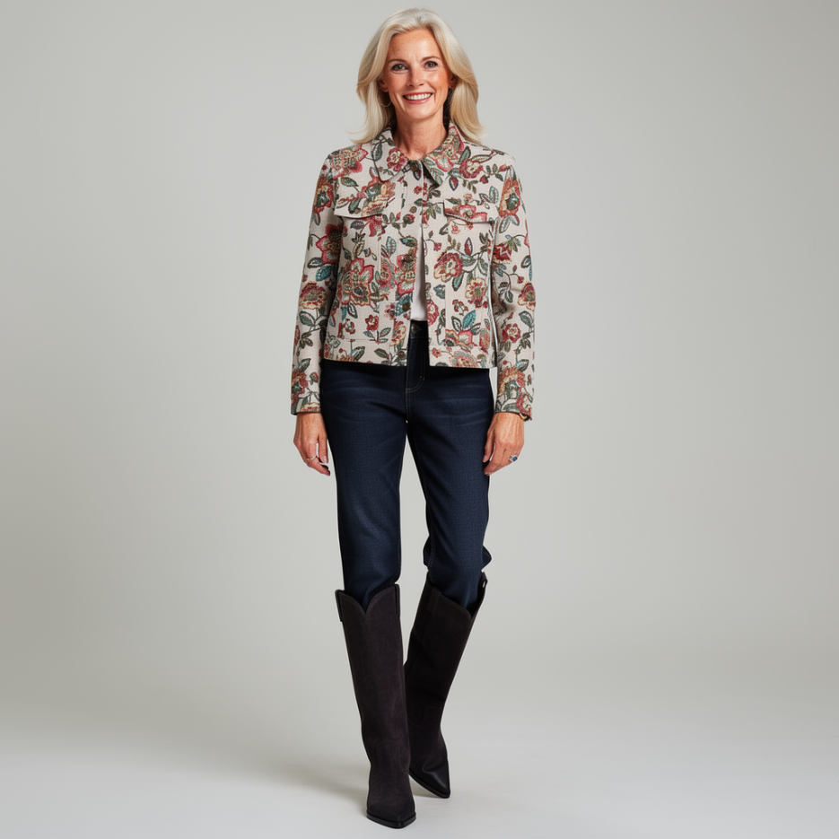 Ange - Kurze Jacquardjacke