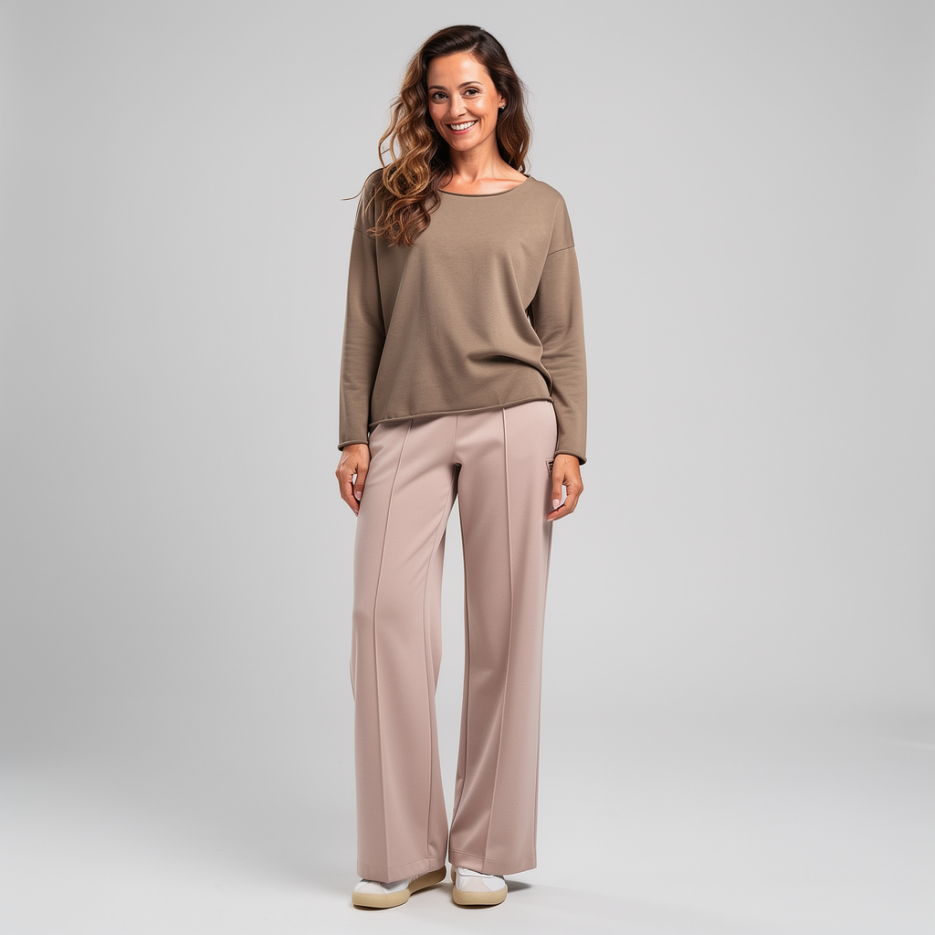 Athleisure - Weite Hose mit Teilungsnaht