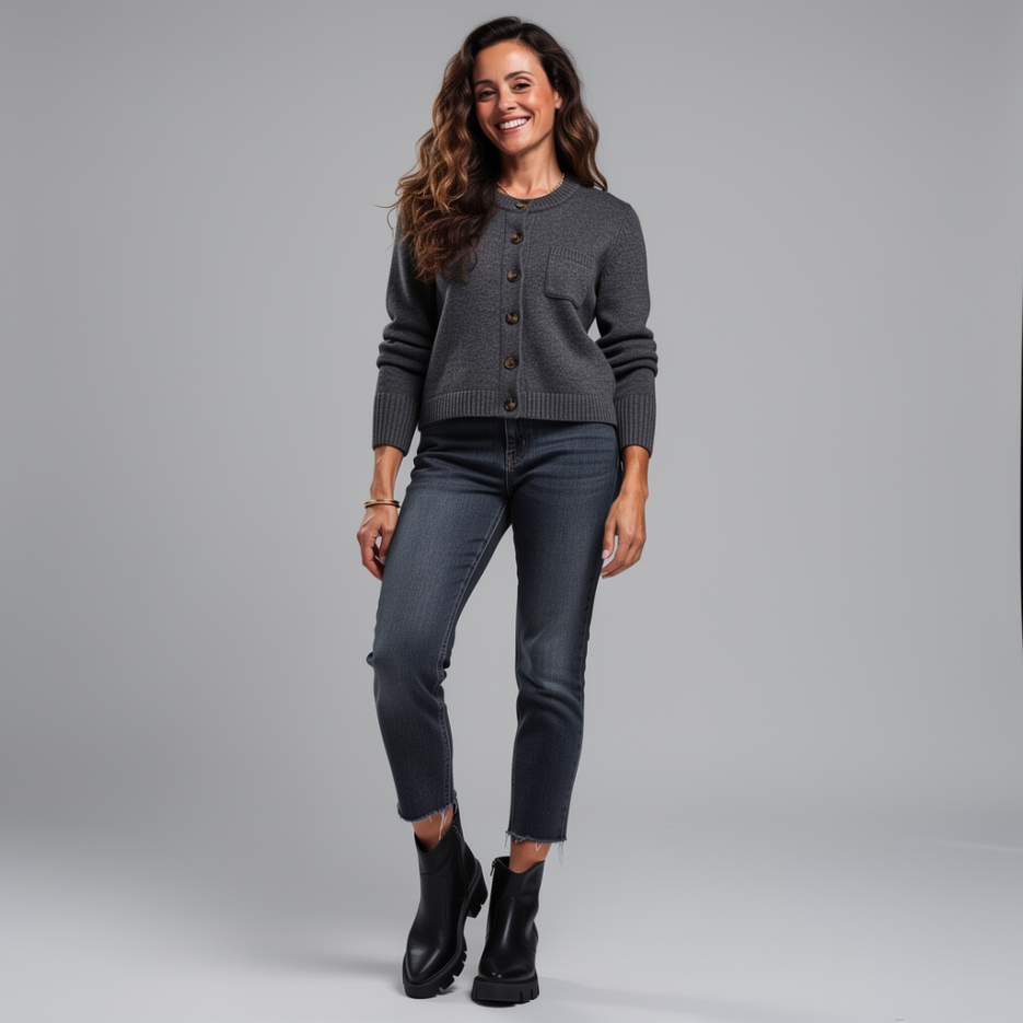 Insieme - Strickjacke mit Seide und Kaschmir