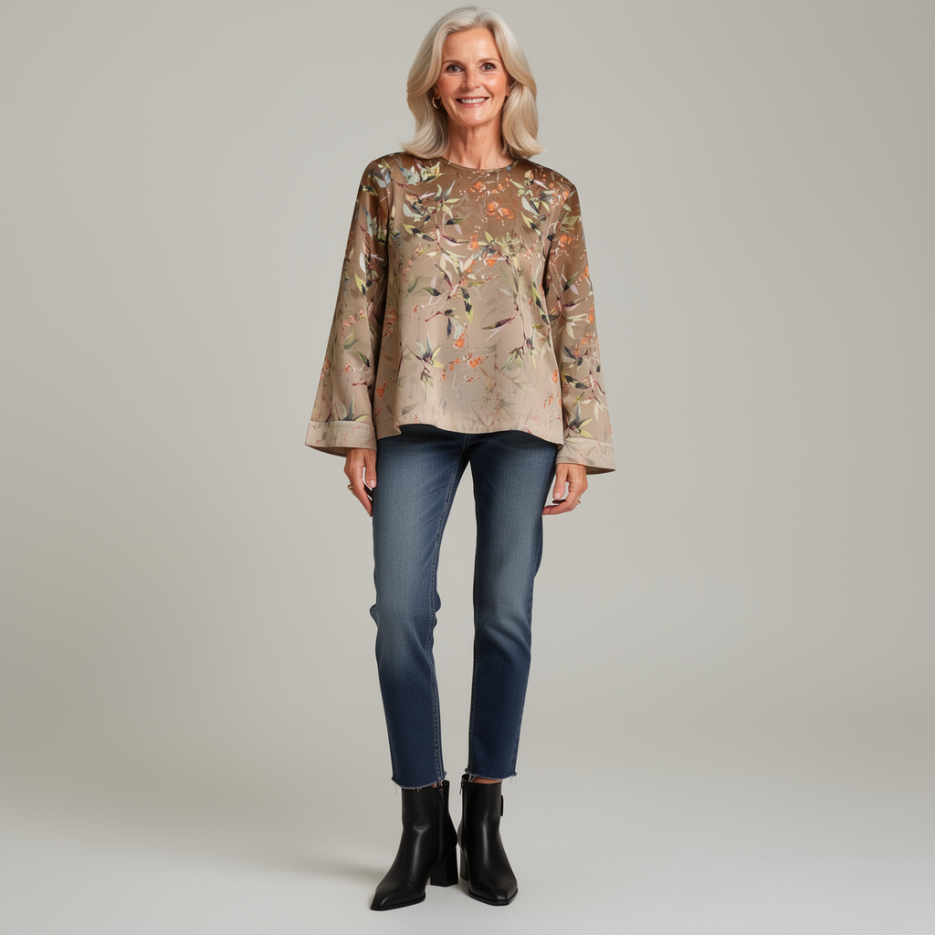 Riani - Rundhalsbluse mit Print