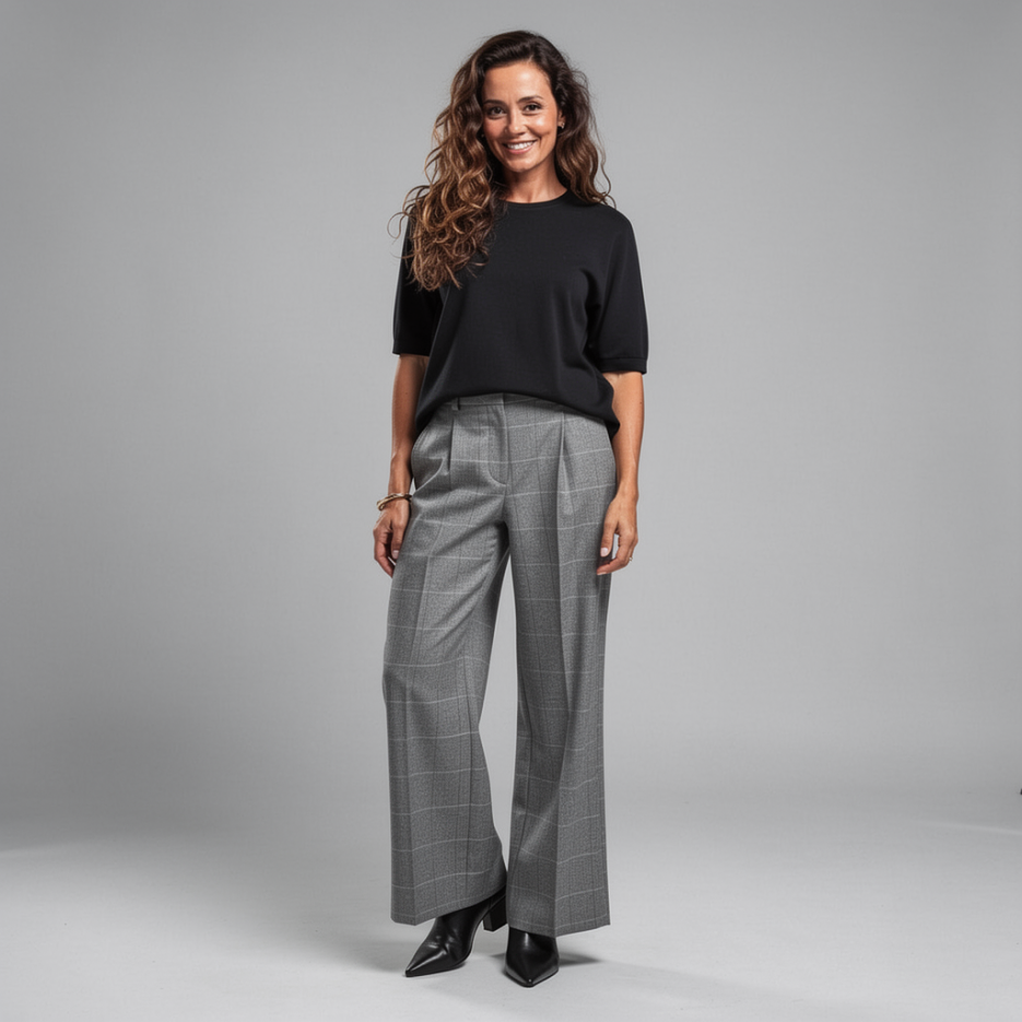 Icona - Wide Leg Hose aus Woll-Mix